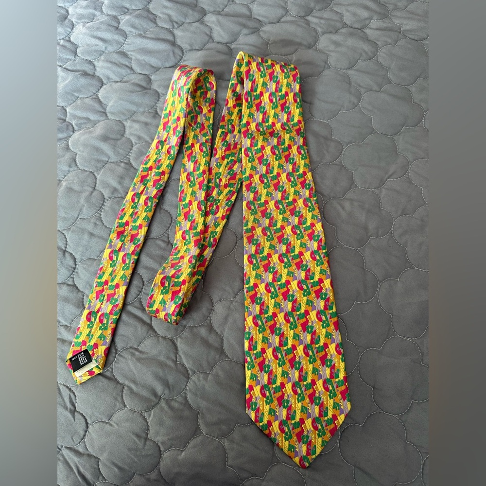 AC. Canova Colorful Patterned Tie 100% silk
